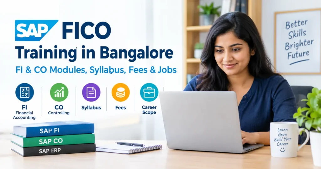 SAP FICO training in Bangalore covering FI and CO modules, syllabus, fees and career opportunities